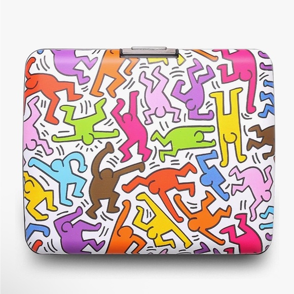 Keith Haring x ÖGON DESIGNS Collab Unisex Aluminum Wallet Color NWT in Box - Picture 4 of 7